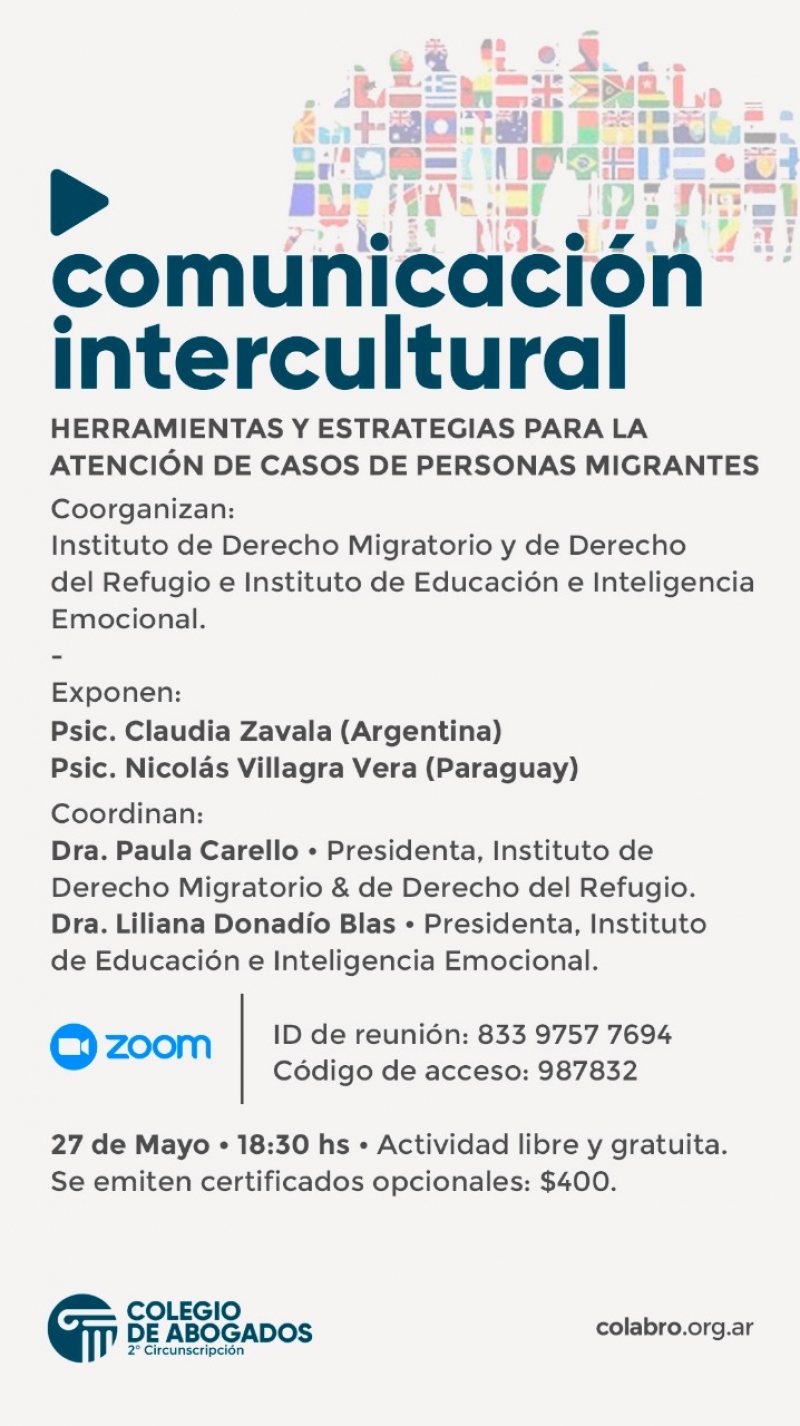 COMUNICACIÓN INTERCULTURAL Herramientas y estrategias para la atención de casos de personas migrantes - 27/05/2022
